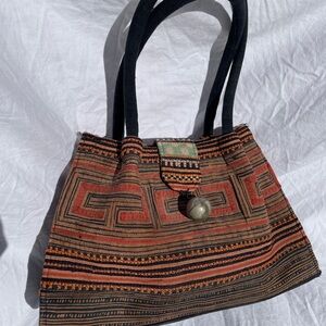 Tribal Patterned Structured Bag
